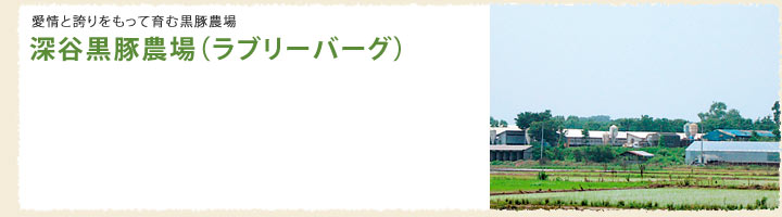 愛情と誇りを持って育む黒豚農場　深谷黒豚農場（ラブリーバーグ）